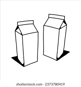 vector illustration of two milk drinks