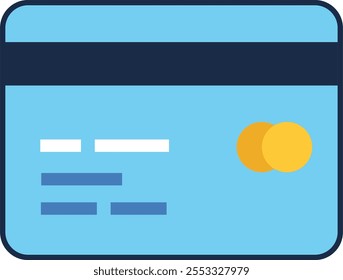 Ilustração vetorial de dois cartões de pagamento com design minimalista. Cartão azul com imagens de alta qualidade. Adequado para apresentações, artigos ou design gráfico relacionados a finanças, bancos ou e-commerce.