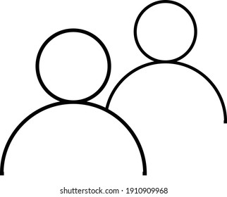 vector illustration of two people icon