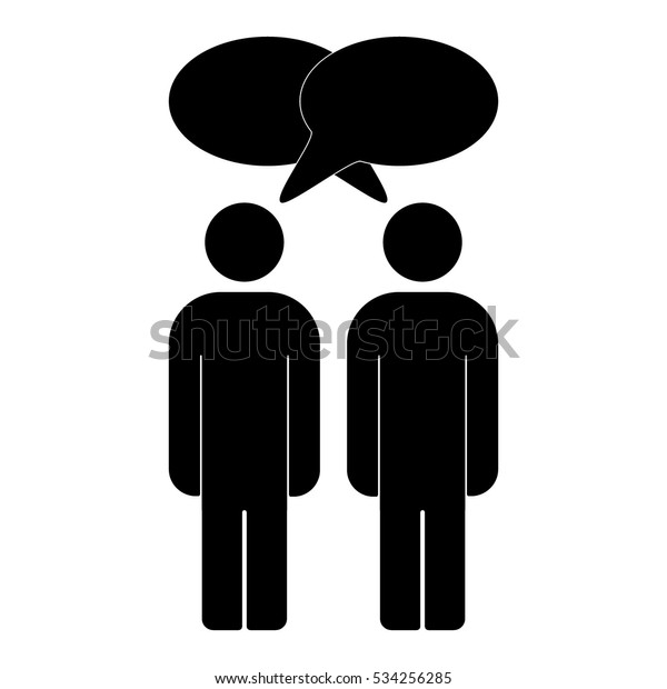 2人が顔を合わせて話すベクターイラスト コミュニケーション ソーシャルメディアのコンセプト のベクター画像素材 ロイヤリティフリー