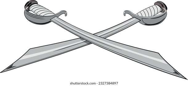 ilustración vectorial dos espada pirata