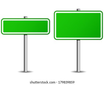 vector illustration of two roadsign on white background