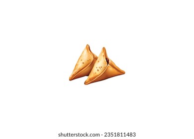 vector illustration of two samosa on white background