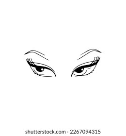 vector illustration of two sexy eyes of woman