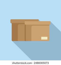 Vector illustration of two simple cardboard boxes, ideal for moving or storage concepts