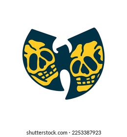 vector illustration of two skulls