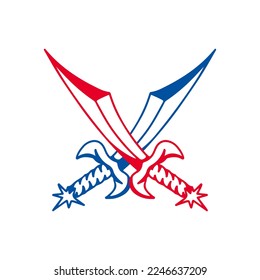 Vektorgrafik zweier Schwerter