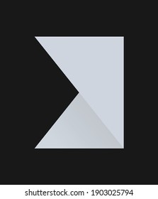 vector illustration of two triangles joined on black background