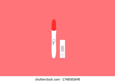 Vector illustration of two types pregnancy test kit / test pack	