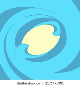Vector illustration with two waves. Abstract background.