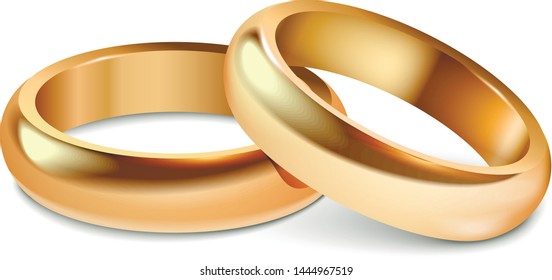 Vector illustration of two wedding rings.
