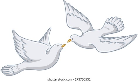 191 Two doves flying together white Images, Stock Photos & Vectors ...