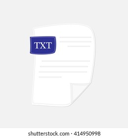Vector illustration txt icon. Txt file format symbol flat design