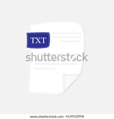 Vector illustration txt icon. Txt file format symbol flat design