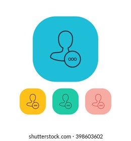 Vector illustration of type user icon