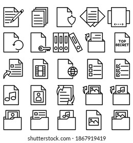 Vector Illustration Types Electronic Documents Paper Stock Vector ...