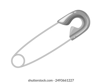 Vector illustration of a typical safety pin