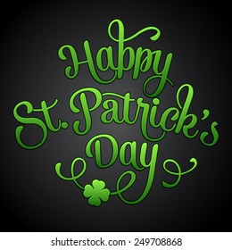 Vector illustration Typographic Saint Patrick's Day Card