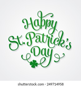 Vector illustration Typographic Saint Patrick's Day Card