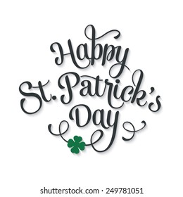 Vector illustration Typographic Saint Patrick's Day Card