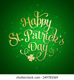 Vector illustration Typographic Saint Patrick's Day Card