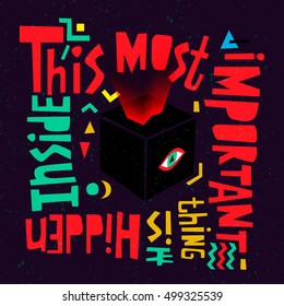 Vector illustration with typography elements for T-shirts, posters, cards, magazine. Motivational slogan.