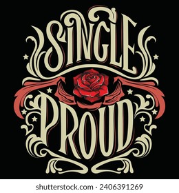 vector illustration typography single proud