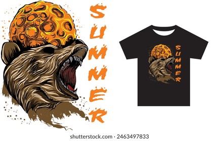 Vector illustration with typography summer T-shirt cool design for all 