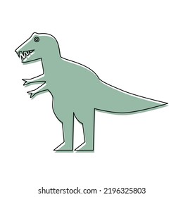 Vector illustration of Tyrannosaurus Rex. Isolated on white background. Symbol, logo illustration.