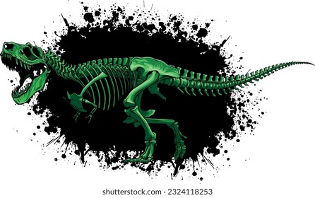 vector illustration of Tyrannosaurus Rex Skeleton design