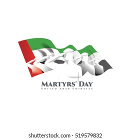 vector illustration uae. commemoration day of the United Arab Emirates Martyr's Day. graphic design for flyers design for cards, posters