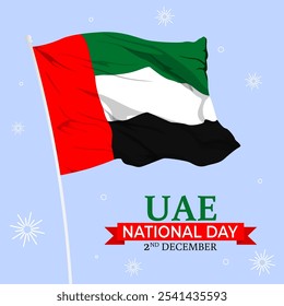 Vector illustration of UAE National Day social media template