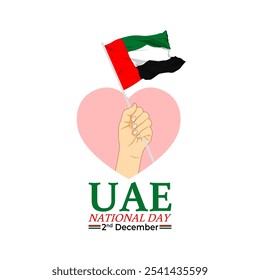 Ilustración vectorial del Día Nacional de los Emiratos Árabes Unidos Plantilla de medios sociales