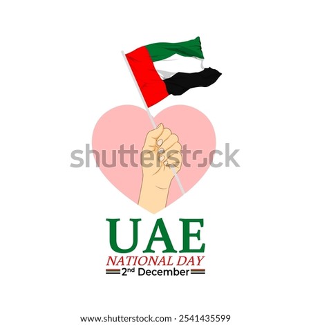 Vector illustration of UAE National Day social media template