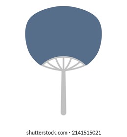 Vector illustration of Uchiwa (traditional Japanese fan)