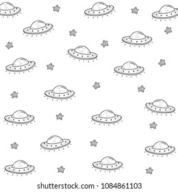 Vector illustration with a UFO