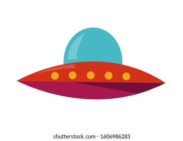 Vector illustration of a ufo. Vector cartoon of a ufo
