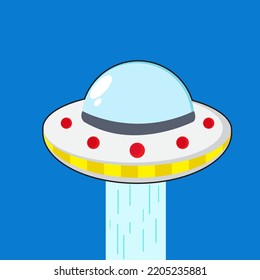 
vector illustration of ufo, flat design of ufo