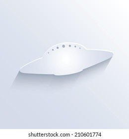 Vector illustration of ufo icon with shadow