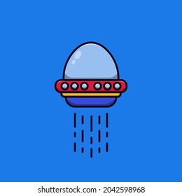 ilustración vectorial de ufo.plano
