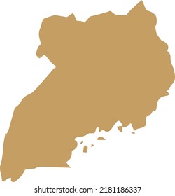 Vector Illustration of Uganda map