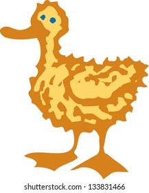 Vector illustration of ugly duckling