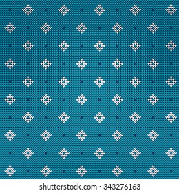 Vector Illustration of Ugly sweater seamless Pattern for Design, Website, Background, Banner. Merry christmas Knitted Retro cloth with Snowflake Element Template