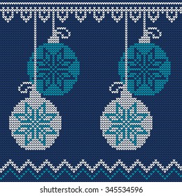 Vector Illustration of Ugly sweater seamless Pattern for Design, Website, Background, Banner. Merry christmas Knitted Retro cloth with Snowflake Element Template