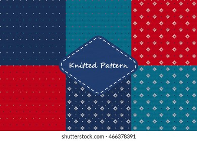 Vector Illustration of Ugly sweater seamless Pattern for Design, Website, Background, Banner. Merry christmas Knitted Retro cloth with Snowflake Element Template