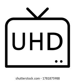vector illustration of an UHD TV