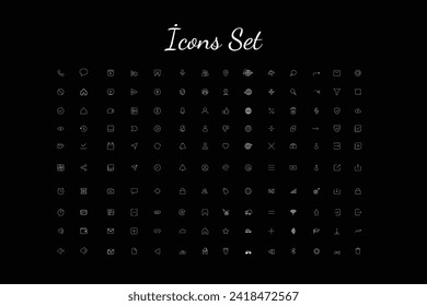 Vector illustration ui universal icons set concept
