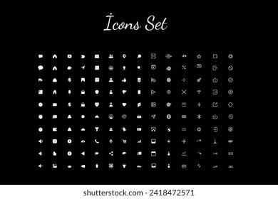 Vector illustration ui universal icons set concept
