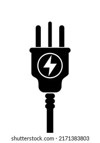 Vector illustration of UK electric plug icon icon on white background.