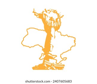Ilustración vectorial de Ucrania, antecedentes, líneas generales
